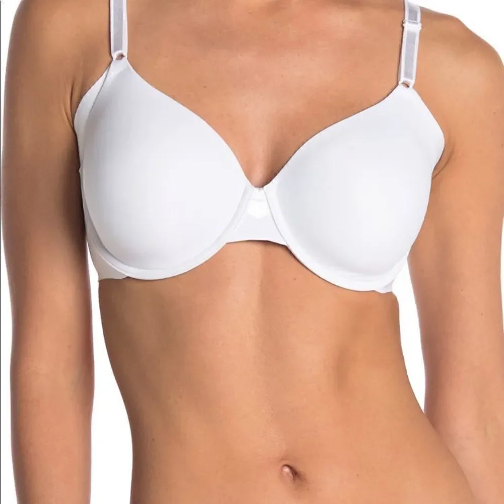 ❤️Olga Women’s no side effects underwire contour lightweight white bra 40D, NWT